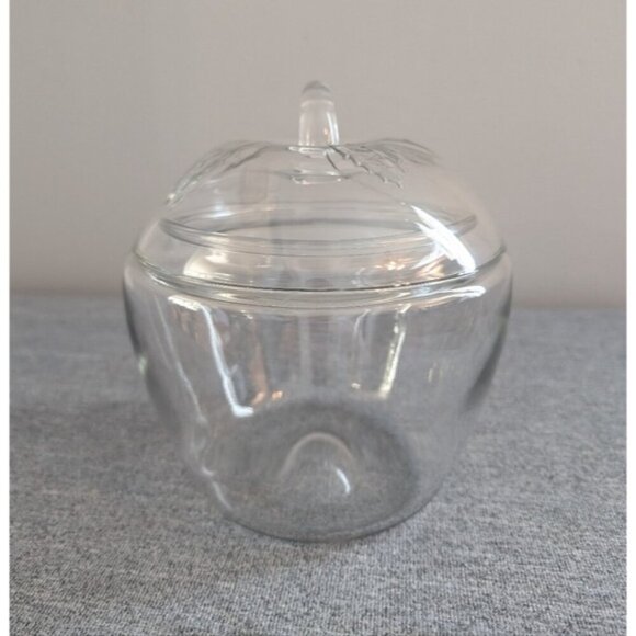 Anchor Hocking Other - Anchor Hocking Glass Apple Jar/Canister with Lid, 7"